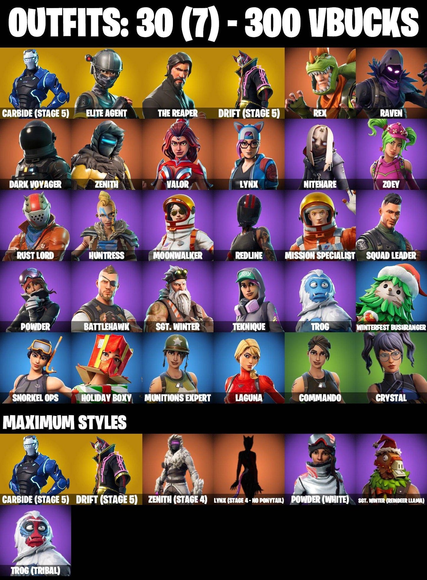 30+ Skins