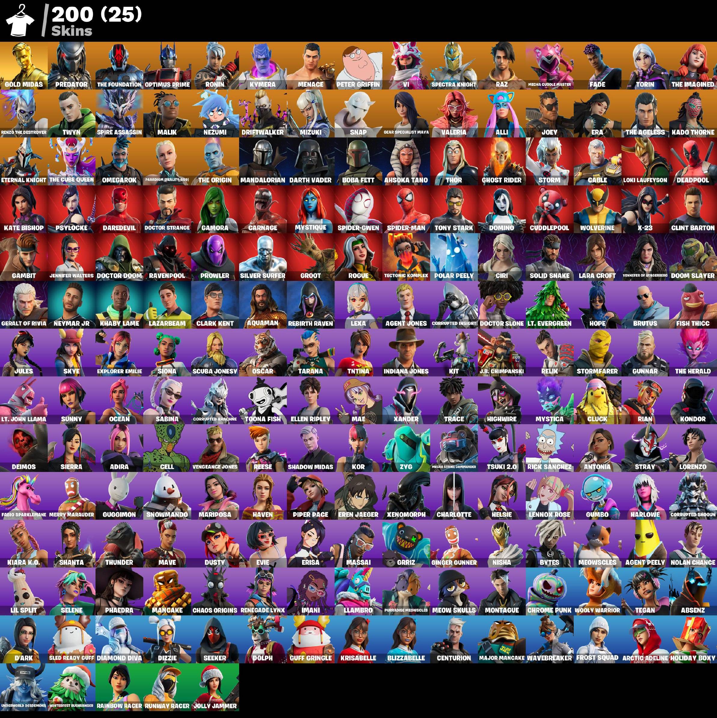 200+ Skins