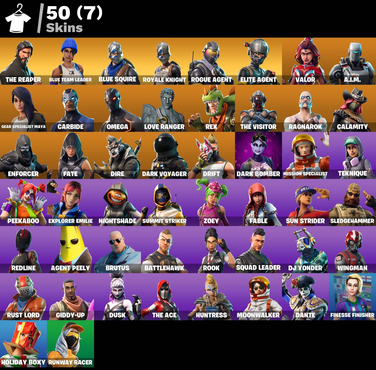 50+ Skins